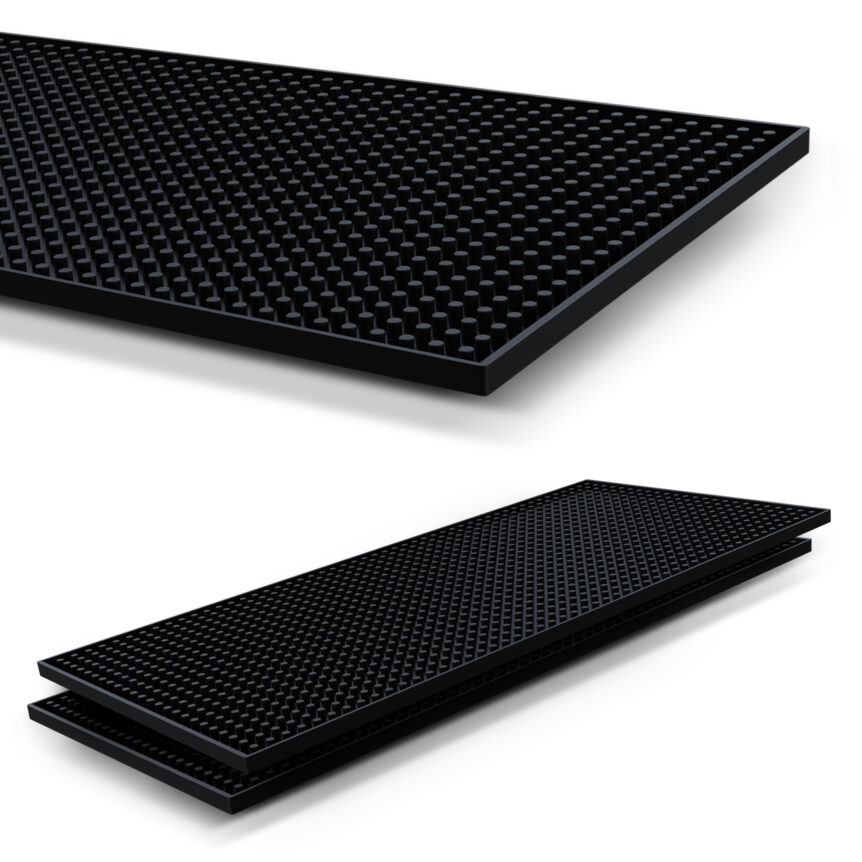 6” x 12” – 1 Piece Black Shaker Mat (SHAMAT) – Durable and Environmental Professional Bar Mat